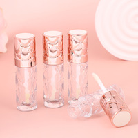 Tubes de gloss à lèvres luxueux à facettes, contenants de gloss à lèvres 5 ml, tubes de gloss à lèvres personnalisés et boîte d'emballage