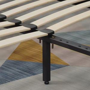 Alta Qualidade Veludo Capa Estofados Cama Bedframe Confortável Customizável Quarto Cool Bed Frame - Product Image 4