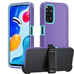 Custodia per difesa pesante per <span class=keywords><strong>Xiaomi</strong></span> MI <span class=keywords><strong>11T</strong></span> <span class=keywords><strong>Cover</strong></span> posteriore Mobile di protezione completa con Clip da cintura fondina campione libero - Product Image 1