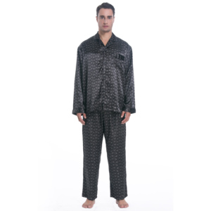 Set Pigiama e Vestaglia Termica da <span class=keywords><strong>Uomo</strong></span> in Raso, Maniche Lunghe, 100% Poliestere, <span class=keywords><strong>Abbigliamento</strong></span> Casual per <span class=keywords><strong>Casa</strong></span> - Product Image 2