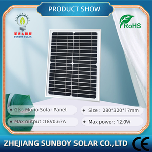 <span class=keywords><strong>Panneau</strong></span> <span class=keywords><strong>solaire</strong></span> monocristallin carré compact 12W PERC 18V, modèle populaire, kits de panneaux portables en verre pour pompe à eau <span class=keywords><strong>solaire</strong></span> et batterie - Product Image 3
