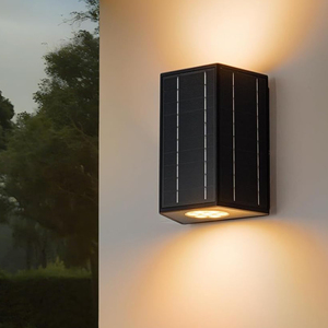 Lampe murale solaire LED extérieure étanche avec batterie LiFePO4, éclairage mural solaire intelligent à économie d'énergie pour jardin et patio - Product Image 1