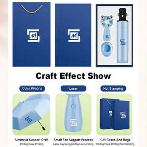 Regalo para el Regreso a Clases, Regalo Creativo, Producto en Blanco para Imprimir Logotipo, Conjuntos de Sombrillas con Ventilador, Ideas de Recuerdos de Verano, Regalo para Actividades Empresariales - Product Image 6