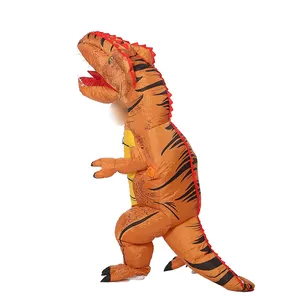 Traje inflable t-rex traje de dinosaurio marrón dinosaurios traje disfraz de dinosaurio T Rex fiesta Dino traje inflable para adultos