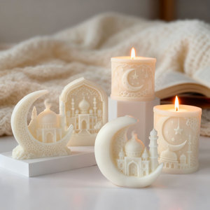 Moon Scented <b>Candle</b> Silicone <b>Mold</b> DIY Star Crescent Plaster Epoxy Decorative <b>Mold</b> - Product Image 1