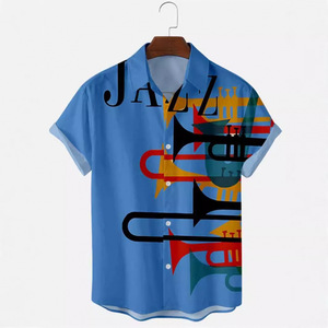 Chemise décontractée à imprimé 3D, style hawaïen, pour les vacances à la plage, manches courtes, grande taille, respirante, lavable en machine - Product Image 4