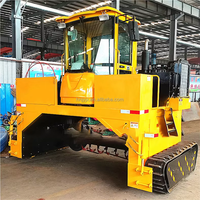Tourneuse de compost de type mobile pour ligne de production de fermentation de résidus de biogaz de déchets agricoles alimentaires