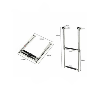 Échelle de bateau pliante portative d'acier inoxydable avec le nouveau type de roulement de condition de caractéristique antidérapante pour le matériel marin de <span class=keywords><strong>piscine</strong></span> - Product Image 3