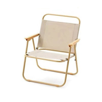 Chaise de camping, de pêche et de plage pliable moderne Kermit RD LYC-D22, avec fonction d'inclinaison, pieds en métal, mobilier de pique-nique portable pour l'extérieur