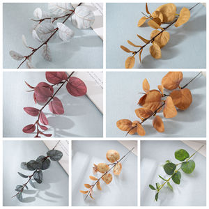 กิ่งยูคาลิปตัสประดิษฐ์ CallaFloral สีขาว เขียว ชมพูอมม่วง กิ่งเดี่ยว สำหรับตกแต่งงานแต่งงาน ตกแต่งบ้าน - Product Image 3