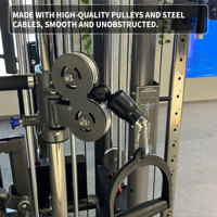 Appareil de musculation multifonctionnel professionnel 8 stations avec système de câbles et pile de poids