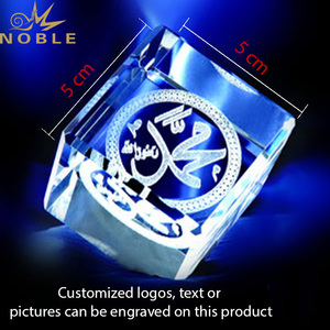 <span class=keywords><strong>Muhammed</strong></span> Rasul Allah Arabic parola calligrafia inciso al Laser cubo di cristallo inclinato occasioni islamiche dono religioso di Ramadan - Product Image 4
