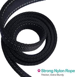 Correas de entrenamiento para mascotas de tráfico acolchadas fuertes, asa acolchada de nailon reflectante con Clip de Metal, correa corta para perros de alta resistencia - Product Image 4