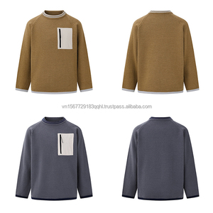 Suéter de Punto Acanalado Retro de Verano, Estilo Japonés, con Cierre, para Parejas, Personalizable - Product Image 3