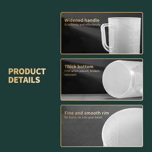WINNERS 500ml 1000ml 2000ml 5000ml Taza medidora de plástico de gran capacidad Jarra de agua fría y caliente duradera con escala para Cocina - Product Image 6