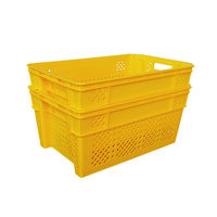 Caisse de transport rectangulaire en plastique pour légumes et fruits, grande boîte de rangement pour déménagement