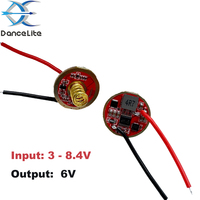 Sortie universelle Buck-Boost 22MM 6V 1450mA Courant de fonctionnement 1 MODE (on/off) Entrée 3V-8.4V pour puce LED UVC SW