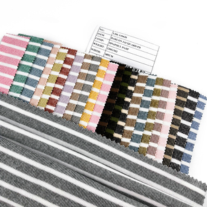 Bán buôn darlon hai bên chải Sọc Sườn kéo dài dệt Polyester Spandex vải telas cho đồ ngủ và thể thao - Product Image 5