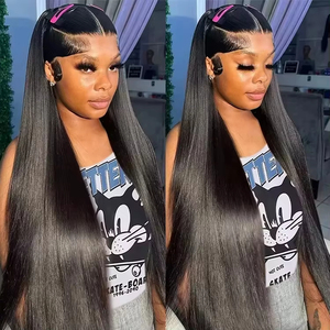 100% brésilien vierge de haute qualité cheveux humains Style droit 180% densité 13x4 Transparent HD brun <span class=keywords><strong>clair</strong></span> Long - Product Image 3