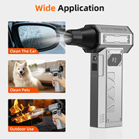 Souffleur d'air sans fil rechargeable haute puissance avec moteur sans balais à 4 vitesses pour le detailing automobile et le toilettage des animaux