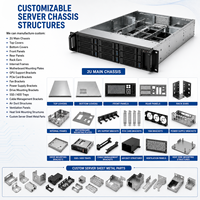 Châssis de serveur de centre de données IA personnalisé, boîtier en tôle de précision, support rackable, services de fabrication OEM
