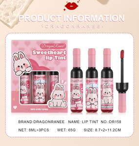 Dragon Ranee Set <span class=keywords><strong>di</strong></span> 3 Lucidalabbra a Forma <span class=keywords><strong>di</strong></span> Bottiglia <span class=keywords><strong>di</strong></span> Vino Rosso, Tinta <span class=keywords><strong>Labbra</strong></span> Non Appiccicosa, Idratante, Rossetto Liquido Cartoon - Product Image 5