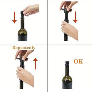 Wine Stopper Vacuum Sealed Plastic Press Type Bottle Closure For Champagne Wine Preservation - Product Image 3
