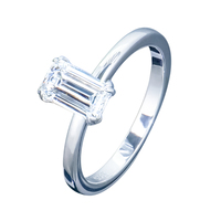 2023 Xingyue Hot Sale Moissanite Ring 2 Karaat Smaragd Gesneden Moissanite Ring D Kleur Edelsteen Ring Met 925 Zilver