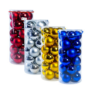 Adornos Navideños de Lujo de 8 cm, Impresos con UV, Material PET, Hechos a Máquina, con Superficie Lisa Esmerilada y Diseños Coloridos para Decoración del Hogar - Product Image 1