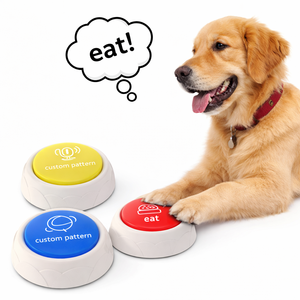 可定制录音功能的塑料宠物说话按钮，用于训练和沟通，可印有定制徽标-录音玩具 - Product Image 2