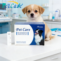 CPV/CDV/EHR/ANA 4-in-1 snelle testkit voor dierenartsen, hond, zeer gevoelig, hardloper, voor thuis/kliniek, gratis monster testkit