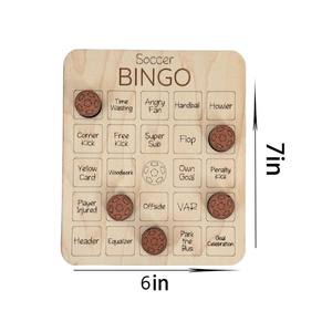 Jeu de société de bingo de football, cartes de jeu de société, football, basketball, baseball, balles en bois pour les soirées, les groupes, les fêtes de famille - Product Image 2