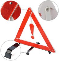 Panneau de signalisation triangulaire réfléchissant d'urgence pliable pour la sécurité routière automobile
