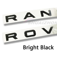 10 ensembles d'autocollants 3D en ABS pour voiture, lettres pour capot avant, coffre arrière, emblème de badge Range Rover, logo, accessoires de style automobile
