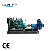Pompe centrifuge horizontale électrique ou diesel pour boues de construction, sable et boues, haute résistance à l'usure en chrome, prix compétitif