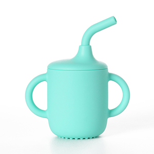 Tasse en silicone de qualité alimentaire 2025, très vendue, avec poignées et bec verseur en forme de bec de canard, pour boire directement, vaisselle pour enfants - Product Image 3