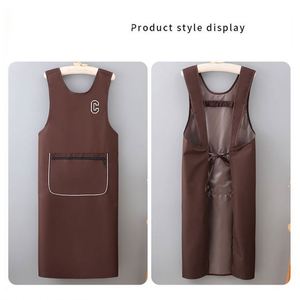 Durable <b>Waterproof</b> and Oil-Proof Extended Fat Kitchen <b>Apron</b> Washable Home Cooking Logo Waist for Restaurants Catering - Product Image 3