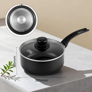 Winningstar <b>Sauce</b> Pan 2.1-3L Non-Stick Black With Lid For Stewing And Milk Making - Product Image 4