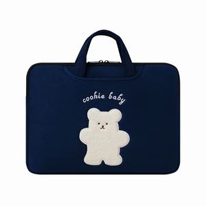 Maletín de manga suave para portátil 11 13 14 <span class=keywords><strong>15</strong></span> <span class=keywords><strong>6</strong></span> pulgadas adecuado para Apple Mac Pro azul oscuro OEM logotipo personalizado estilo bolso para portátil - Product Image 1