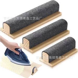 Tabla de planchar de madera con almohadilla de lana, rectangular, portátil, para ropa, material de pino, tela 100% algodón - Product Image 1