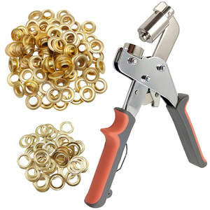 Alicate manual portátil ligero de 10 mm para ojales, remaches y perforaciones, herramienta de crimpado DIY OEM para cortinas y cuero - Product Image 1