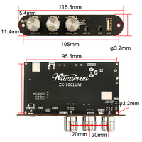 WUZERVON ZK-1001UM TWS Mono 100W Haut-parleur BT Son Audio Amplificateur de son Carte son Microphone karaoké Réverbération Égaliseur Musique Maison
