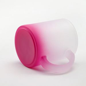 Mug publicitaire personnalisé en verre dépoli à sublimation 11 oz avec dégradé – Promotion - Product Image 2