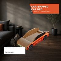 Griffoir pour chat en carton en forme de voiture de sport, lit-lounge convertible pour chats adultes d'intérieur, vente en gros, direct usine