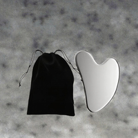 Ensemble populaire de rouleaux de jade et de Gua Sha en acier inoxydable 304 pour le visage, les yeux et le corps, anti-âge, pour massage commercial et domestique