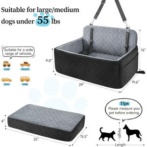 Asiento de coche de seguridad de viaje más vendido, cama de perro de patrón sólido con función lavable extraíble - Product Image 2