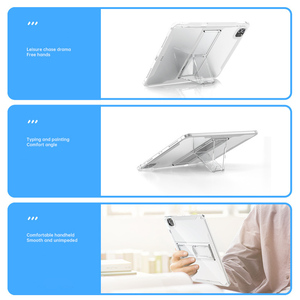 Capa de TPU para <span class=keywords><strong>iPad</strong></span> Air 11 polegadas 13 polegadas 2024 transparente com suporte dobrável e porta-lápis para tablet <span class=keywords><strong>iPad</strong></span> Pro 12.9 2022 - Product Image 4