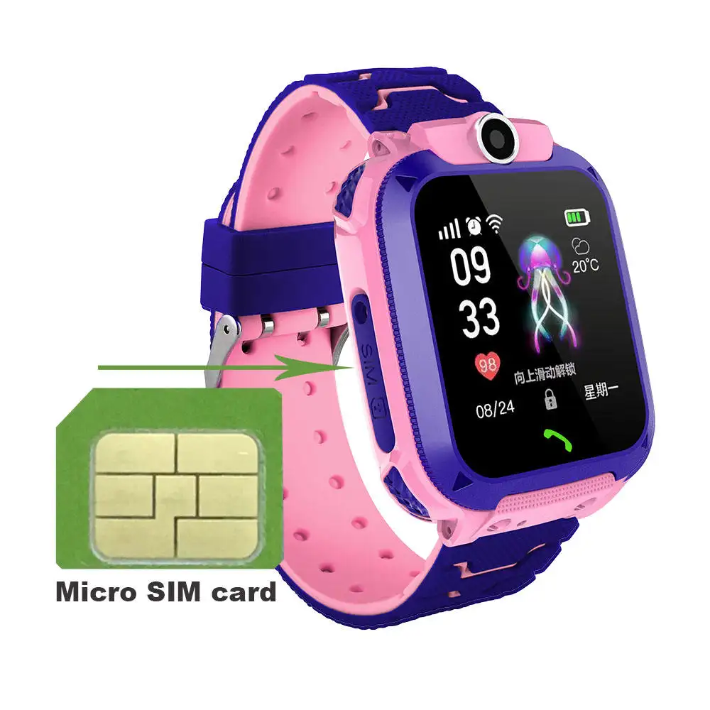 Relógio inteligente YQT Q12 para crianças com cartão SIM IP67 à prova d'água com câmera SOS smartwatch relógio inteligente para celular com rastreador GPS para crianças
