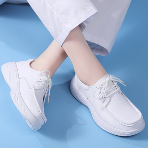 Scarpe <span class=keywords><strong>da</strong></span> Infermiera con Suola Spessa per Aumentare l'Altezza, Versatili e Comode, con Lacci, Bianche, Leggere e Traspiranti - Product Image 4