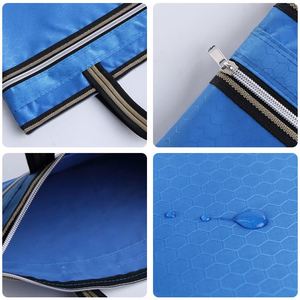 Football Print Oxford Waterproof Double-Layer Office Briefcase with Zipper for Meeting <b>Materials</b> and Document Files - Product Image 3